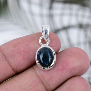 Diseño Personalizado, Joyería de Plata de Ley 925 y Piedras Preciosas, Labradorita Natural, Colgante Pulido Liso, Regalo de Cumpleaños - Product Image 1