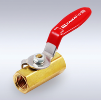 Vanne à bille en laiton avec poignée à levier HAMAI BBS-01-08Rc pour eau, huile, gaz
