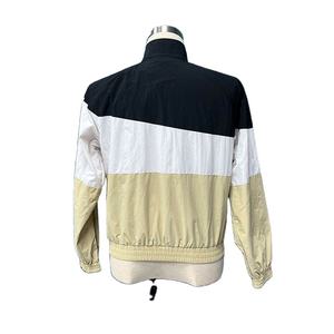 Dernier design de survêtement coupe-vent de gymnastique pour hommes en nylon 100% personnalisé avec fermeture à glissière complète poids léger contraste de couleurs bas actifs - Product Image 4