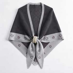 Artistic Knitted Wrap Scarf <b>Woman's</b> Winter Fall Tassel Cape Shawl <b>Poncho</b> Open Side Travel Neck Warmer - Product Image 4
