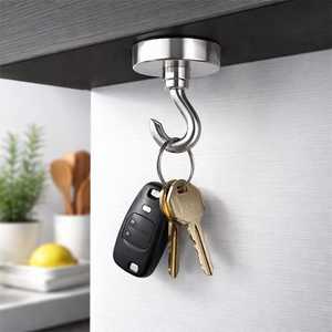 Ganchos Magnéticos Resistentes y Plateados |   Artículos Esenciales para Cruceros: Cabina Metálica |   Gancho para Parrilla de Refrigerador |   Uso en Viajes |   Hecho en Vietnam - Product Image 2