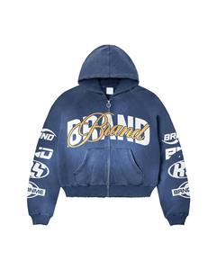 Conjunto Deportivo de 2 Piezas, Estilo Urbano, con Estampado Personalizado, Transpirable, 480 GSM, 100% Algodón, para Correr - Product Image 4
