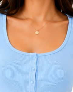 Haut court côtelé en maille pour femme, bleu ciel, à manches courtes, boutonné sur le devant, coupe ajustée, col carré, décontracté, en coton, pour l'été - Product Image 5