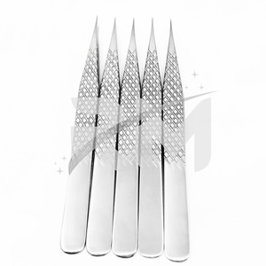 Pince à épiler professionnelle RMI haute précision pour extensions de cils, forme ondulée, personnalisable avec pointe fine - Product Image 3
