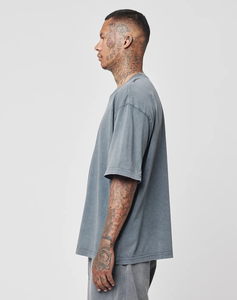 เสื้อยืดพรีเมียมวินเทจทรงโอเวอร์ไซส์ ผ้าฝ้าย 100% ทรงหลวมไหล่ตก น้ำหนักมาก สวมใส่สบาย  แบบเรียบ  สามารถสั่งทำได้ เป็นมิตรต่อสิ่งแวดล้อม แห้งเร็ว - Product Image 2