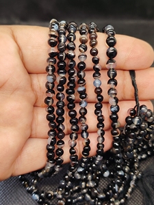 Cuentas de Ágata Rayada Pulida de 4mm, Redondas, Sardonyx, Sueltas, Naturales, Marrón, Variedad de Tamaños - Product Image 6