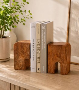 Porte-livres en bois finition naturelle style éléphant 20x20 cm, décoratifs, pour étagère, maison, bureau, table, au meilleur prix - Product Image 4