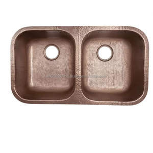 Évier de cuisine en cuivre écologique fabriqué à partir de matériaux recyclables soutenant les choix durables d'amélioration de l'habitat - Product Image 3