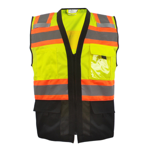 Gilet de travail haute visibilité pour homme, équipement de plein air avancé, tissu réfléchissant, coupe confortable, construction durable, sécurité garantie, look professionnel - Product Image 1