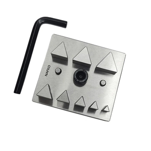 Cutter à disque triangulaire de haute qualité avec jeu de 8 poinçons de 6 mm à 20 mm, outils de fabrication de bijoux en acier inoxydable - Product Image 1