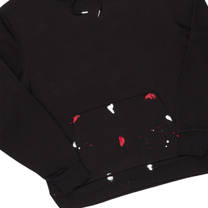 Ensemble de survêtement streetwear pour homme, personnalisable, noir et rouge, en polaire polyester à séchage rapide, avec sweat à capuche et pantalon long à cordon de serrage - Product Image 6