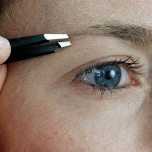 Black Stainless Steel Tweezers Straight Tip Precision Eyelash Eyebrow <b>Hair</b> <b>Removal</b> <b>Tool</b> Custom Logo - Product Image 6