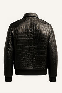 Chaqueta de Cuero Estilo Bomber para Hombre, Nueva Colección de Invierno, Color Personalizado, Logotipo Frontal, Estilo Vintage, Tela de Lona, Impermeable y Resistente al Viento - Product Image 3