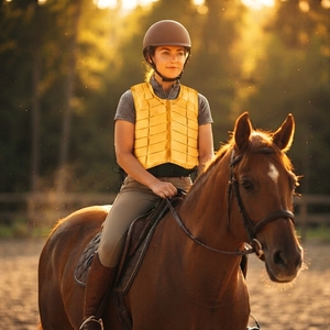 Chaleco Protector para Equitación con Diseño Acolchado, Cierre Frontal y Cordones Laterales Ajustables para Deportes Ecuestres - Product Image 5