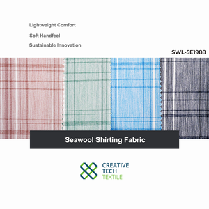 Tissu performant vert SWL-5E1988 résistant au soleil Seawool PET/Polyester=44/56 pour chemises de randonnée en montagne - Product Image 6