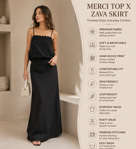 Robe de soirée formelle noire tissée bohème écologique en satin avec dentelle, coupe crayon midi, manches courtes, taille haute, OEM Boutique - Product Image 3