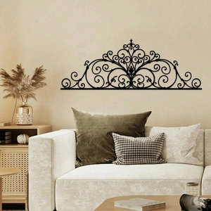 CIFbuy Scultura Floreale Gotica Vintage in Metallo, Decorazione Murale Romantica Scura per Halloween e Natale, Servizio di Ritiro Disponibile - Product Image 1
