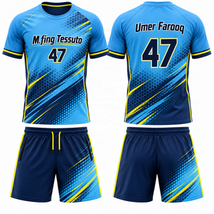 Ensemble de maillots de football personnalisés pour hommes en polyester TESSUTO, motif hexagonal imprimé, anti-UV, kit d'entraînement par sublimation pour équipes - Product Image 1