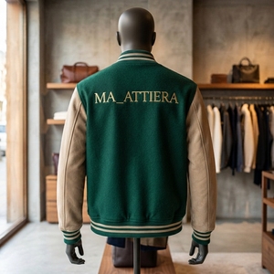 Chaqueta Letterman de Estilo Diario para Hombre, Cuello Alto, Tejido Suave de Invierno, Diseño Casual para Moda Urbana, Cómoda para Combinar en Capas - Product Image 2