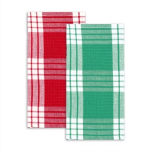Serviettes de cuisine de Noël écologiques de la plus haute qualité, couleur rouge, motif à carreaux, à prix abordable - Product Image 6