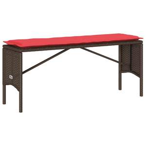 Juego de comedor de patio de 3 piezas de ratán sintético marrón con cojines, conjuntos de jardín - Product Image 5