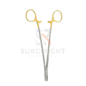 Portaagujas New Orleans de 17.8 cm con mandíbula dentada de acero inoxidable, instrumento quirúrgico para control de suturas de SurgiRight - Product Image 3