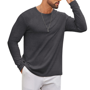 Camisetas de Algodón Suave y Ligeras de Manga Larga para Hombre, Corte Regular, para Verano, Ajuste Cómodo, Estilo Casual Clásico, Precio Bajo - Product Image 6