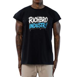 T-shirt d'entraînement de fitness pour hommes été mode coton décontracté haut à manches courtes mâle musculation Sport t-shirts - Product Image 3