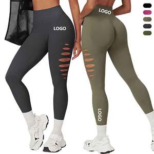 Hollow Out Sexy Seamless <b>Tight</b> Yoga Pants Peach Hips High Waist Fitness Pants Women Outdoor Running Sports Leggings - Product Image 1