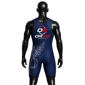 Maillot de lutte sans couture respirant pour homme ORVO, imprimé dragon vert, séchage rapide, débardeur sportif, col rond, design ajusté - Product Image 4