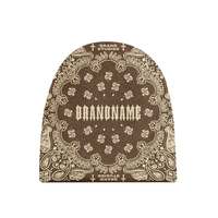Your BRAND NAME Bonnet Bandana Unisexe Adulte en Strass, Tricoté à la Machine, Couleur Unie, Style Plage, Hiver, 50-52cm