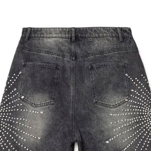 Casual Wear Rhinestone Shorts Top Trend Anti Wrinkle Hot Selling Premium Quality Cheap Price Rhinestone Shorts with Custom made - Product Image 5
