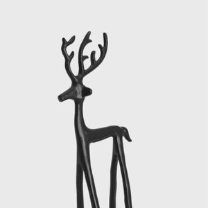 Rustic Metal Black Deer Christmas <b>Stocking</b> <b>Holders</b> Hangers Holiday feltsocks - Product Image 1
