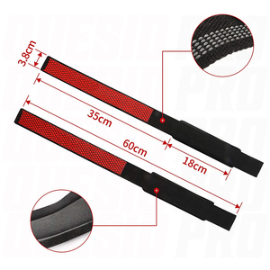 Sangles de musculation pour soulevé de terre et haltérophilie, robustes, pour entraînement en salle, avec bandes de soutien pour poignets, faible MOQ, conception personnalisée OEM - Product Image 4