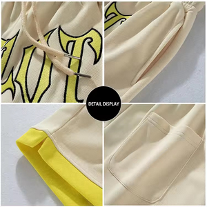 Venta al por mayor de alta calidad de los hombres de verano Streetwear Shorts 100% algodón transpirable personalizado sólido de moda transpirable de verano de los hombres - Product Image 6