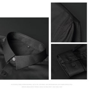 เสื้อเชิ้ตทำงานผ้าฝ้ายคลาสสิกสำหรับผู้ชาย พรีเมียม แขนยาว ทรงธุรกิจ กระดุมผ่าหน้า สวมใส่สบาย - Product Image 6