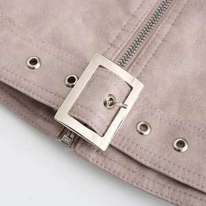 Chaqueta de Cuero Genuino para Mujer, Tejido de Lona Transpirable, Largo Regular, Impermeable y Resistente al Viento para Invierno - Product Image 6