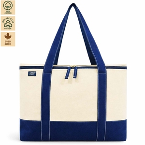 Cotton Canvas Insulated Cooler Tote <b>Bag</b> Food <b>Cooling</b> 45.7x33x17.8 cm Custom Logo Wholesale OEM Private Label Model SS211-14 - Product Image 1