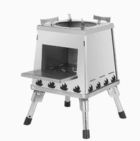 Poêle à bois portable pliable multifonctionnel pour le camping en plein air, le pique-nique, le barbecue et le chauffage