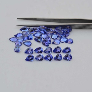 5x7mm AAA qualité tanzanite naturelle à facettes coupe poire pierres précieuses en vrac non chauffées pierre calibrée pour la mode bijoux en gros - Product Image 4