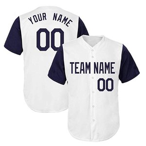 Camiseta de Béisbol Azul Personalizada al por Mayor, con Botones, Nombre del Equipo y Número del Jugador, Uniforme Deportivo para Hombre y Mujer - Product Image 2