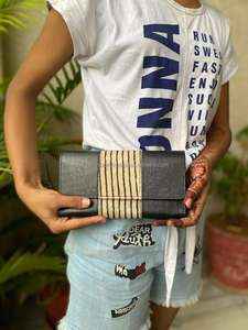 Pochette en cuir noir pour femmes, nouveau Style, portefeuille en cuir de vache - Product Image 3