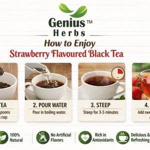 Sachets de thé noir aromatisé à la fraise, infusion forte, coupe plus audacieuse pour une couleur plus intense et une finale rapide, résiste au lait et aux édulcorants - Product Image 5