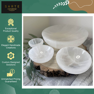 Indian Supplier Selling Top Quality Handmade Polished Eco-Friendly Natural Selenite Healing <b>Crystal</b> Bowl at Low Market Price - Product Image 5