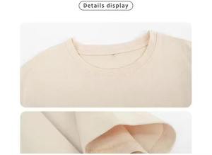 Conjunto de Camiseta y Pantalones Cortos para Hombre, Color Beige Sólido, Cuello Redondo, Ropa Casual de Verano, Transpirable, de Algodón Tejido - Product Image 2