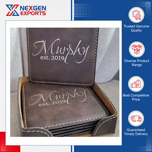 Posavasos de Cuero PU de Estilo Único y Calidad Genuina de Alto Nivel con Soporte a un Precio de Mercado Impresionante - Product Image 6