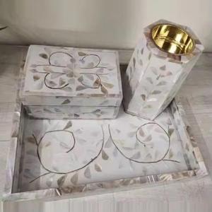 Ensemble de brûleur à bakhoor en marbre de luxe, brûleur à encens arabe Oud, plateau décoratif, décoration islamique pour la maison, porte-encens - Product Image 3