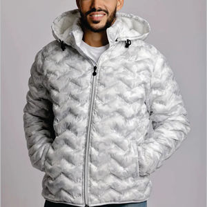 Wholesale New Puffer Jacket Printed Men's <b>Padded</b> Bubble Puffer Jacket Warm Winter Men Puffer Jackets Customized OEM - Product Image 1