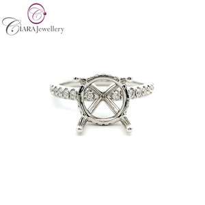 MEILLEUR MODÈLE 18K Au750 Blanc/Jaune/Or Rose & Bague de Fiançailles Deux Tons avec Diamant Naturel 3.00CT Forme Ronde pour Mariage - Product Image 1