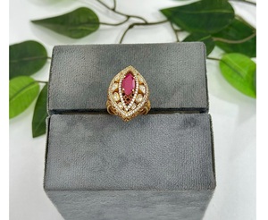STUNNING SPARKLES Alluring Premium Quality Gold Plated Stainless Steel <b>Adjustable</b> Cubic Zirconia Trendy Multi Occasion <b>Ring</b> - Product Image 1